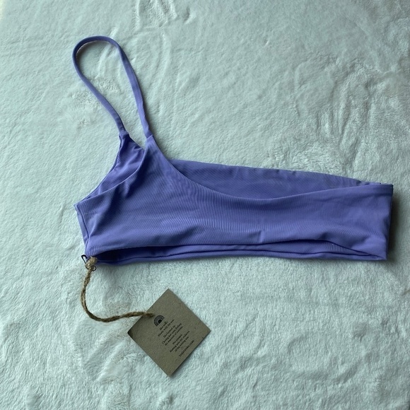 NEW! Toast Signature One-Shoulder Bikini Top, lavender 19816 - Picture 4 of 7